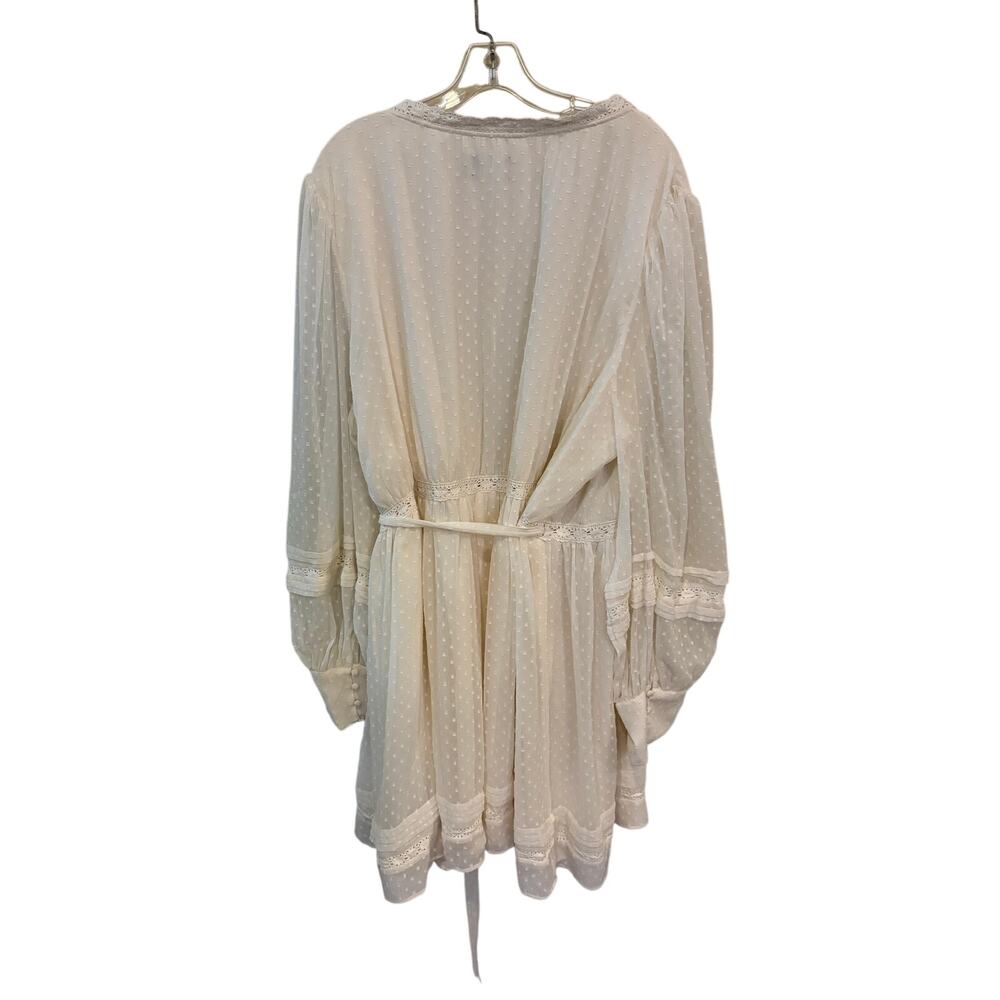 Asos Design Curve Lace Insert Wrap Mini Dress In … - image 6